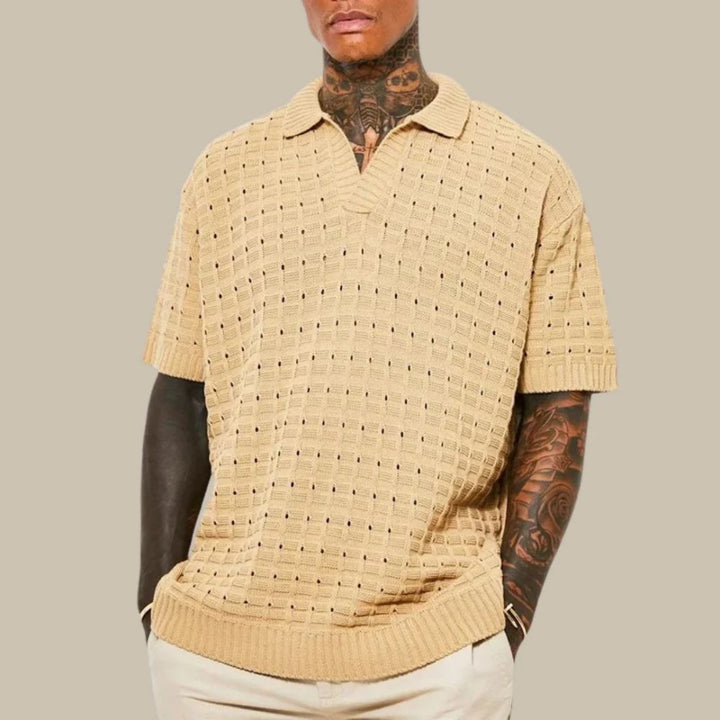Polo estiva da uomo in maglia vibrante - Roge