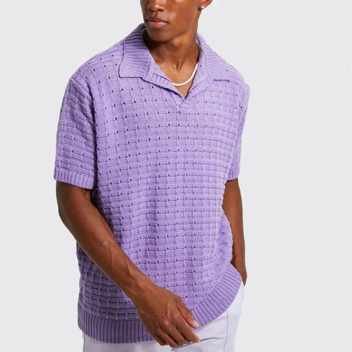 Polo estiva da uomo in maglia vibrante - Roge