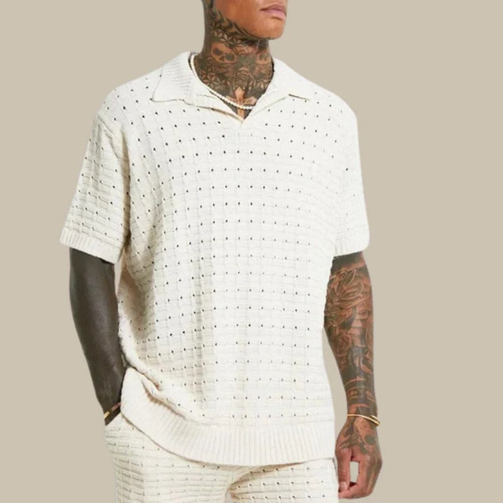 Polo estiva da uomo in maglia vibrante - Roge