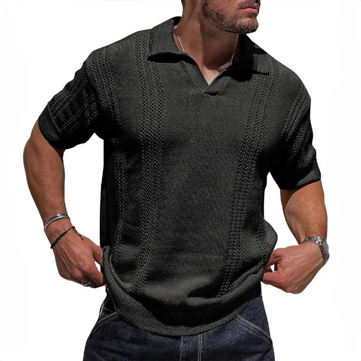 Eleganckie letnie polo z dzianiny dla mężczyzn - Davy