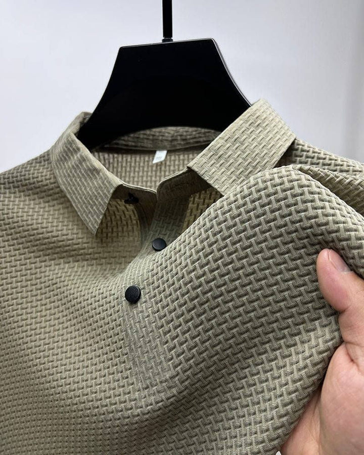 Elegancka letnia bluzka z jedwabiu z luksusową siateczką - Morris