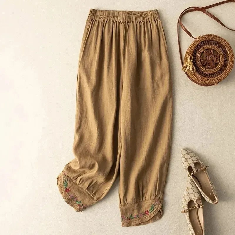 Etta - Pantalon rétro d'inspiration ethnique pour un look unique