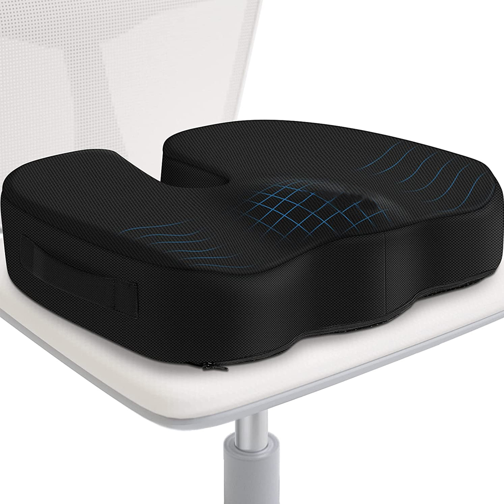 Memory Foam Seat Cushion, Ergonomic, for Office and Car