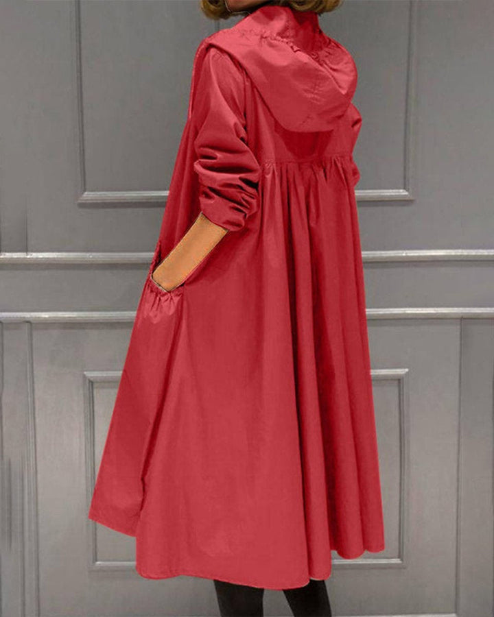 Parka de pluie longue pour femme avec capuche, pour l’automne