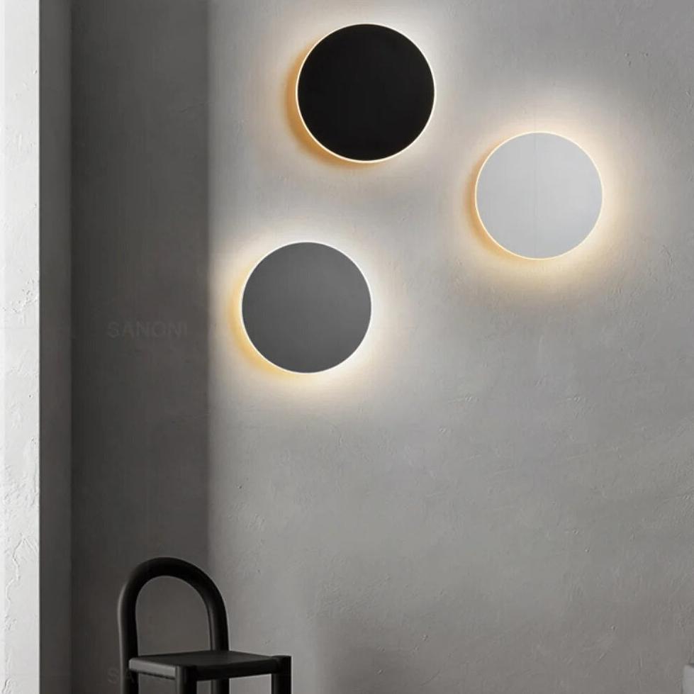 Applique LED ronde en aluminium, à montage en surface, lumière chaude pour couloir, 3000K
