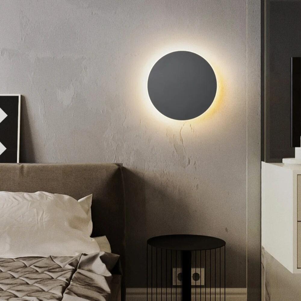 Applique LED ronde en aluminium, à montage en surface, lumière chaude pour couloir, 3000K