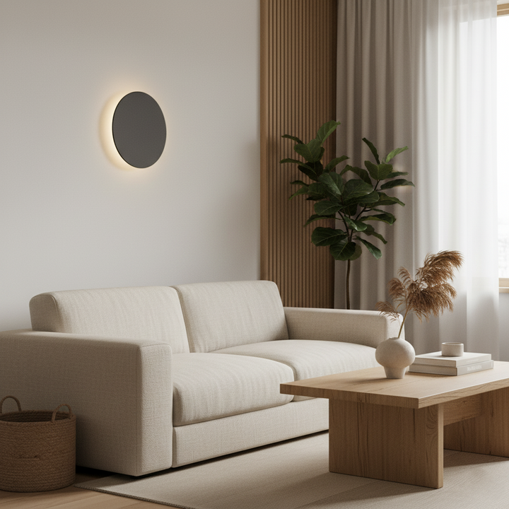 Applique LED ronde en aluminium, à montage en surface, lumière chaude pour couloir, 3000K