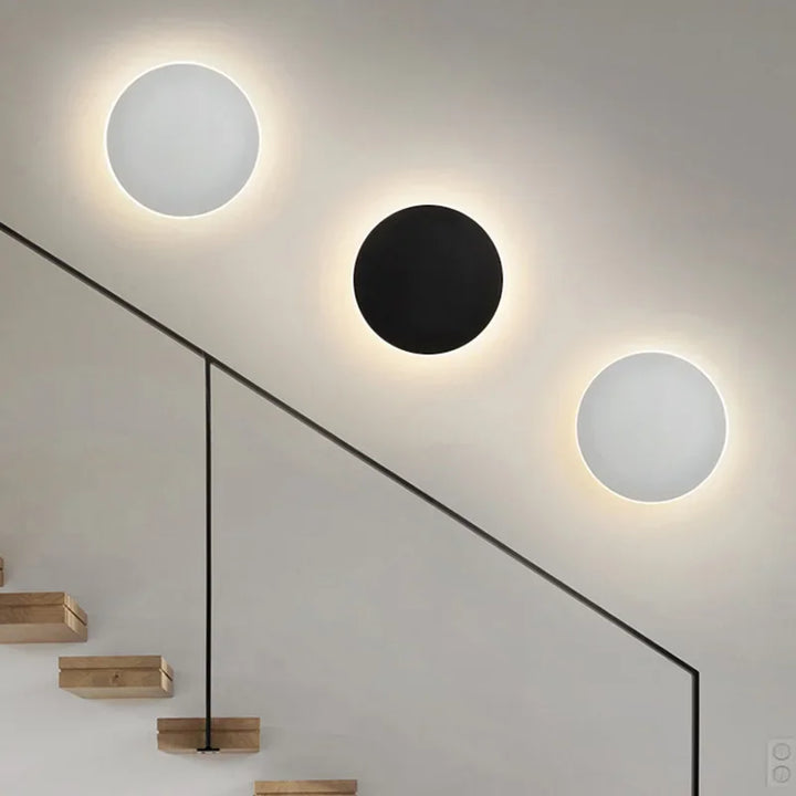 Applique LED ronde en aluminium, à montage en surface, lumière chaude pour couloir, 3000K