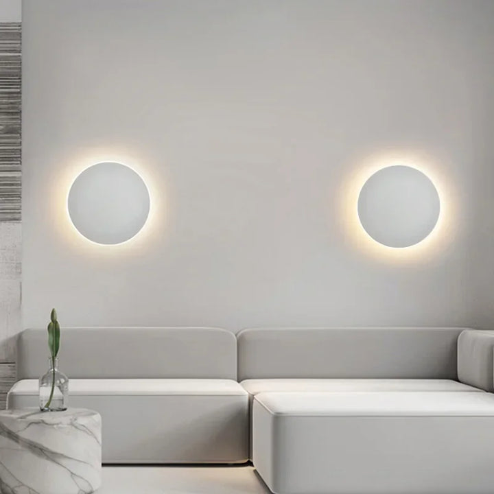 Applique LED ronde en aluminium, à montage en surface, lumière chaude pour couloir, 3000K