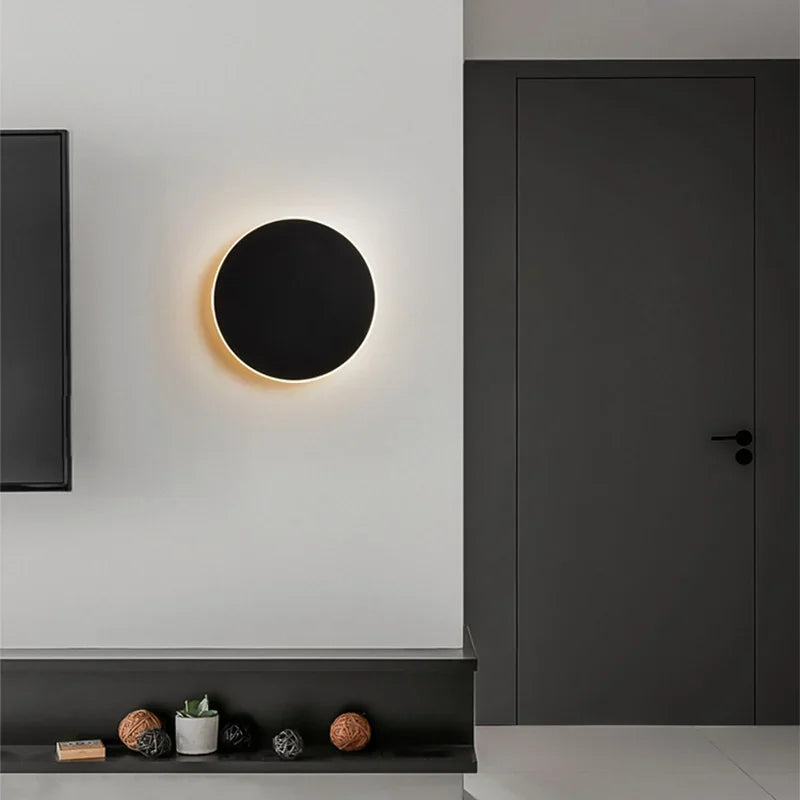 Applique LED ronde en aluminium, à montage en surface, lumière chaude pour couloir, 3000K