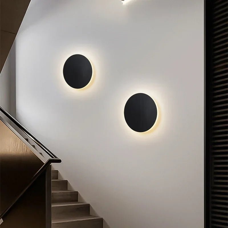 Applique LED ronde en aluminium, à montage en surface, lumière chaude pour couloir, 3000K