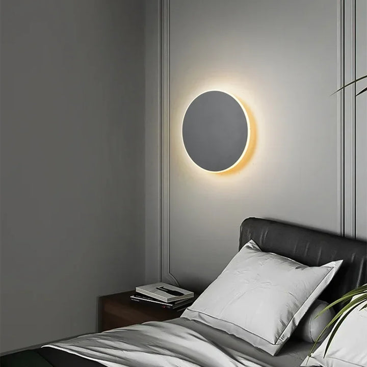 Applique LED ronde en aluminium, à montage en surface, lumière chaude pour couloir, 3000K