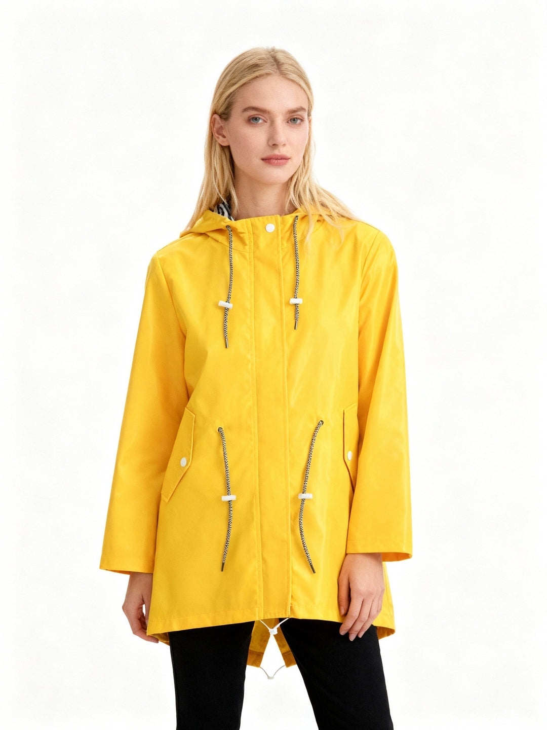 Impermeable para mujer con capucha, otoño