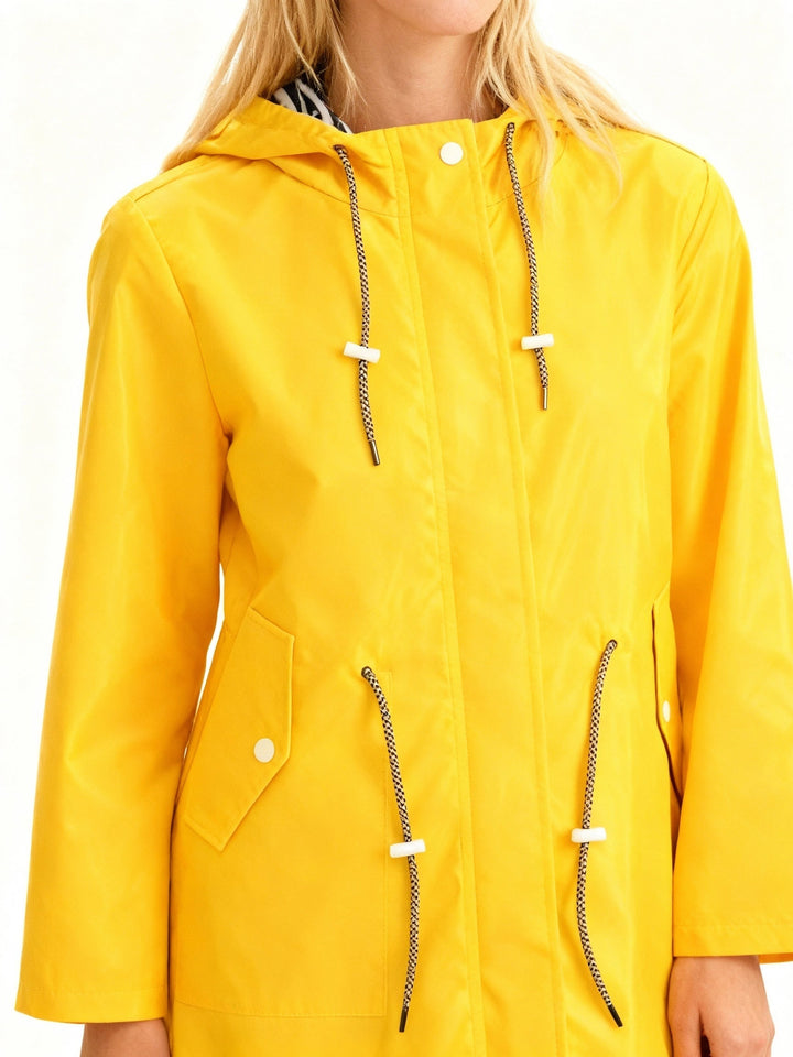 Impermeable para mujer con capucha, otoño