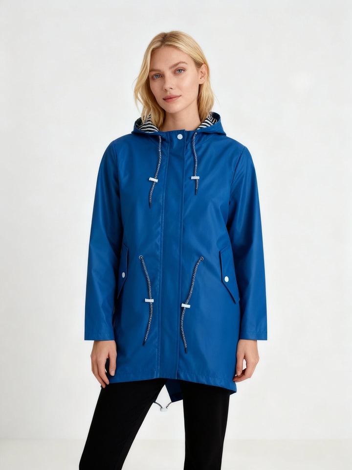 Impermeable para mujer con capucha, otoño