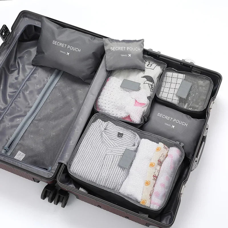 Cubes de rangement 6 pièces étanches pour valise de voyage – organisateurs de bagages