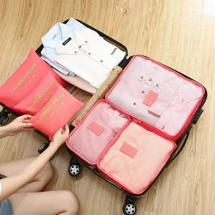 Cubes de rangement 6 pièces étanches pour valise de voyage – organisateurs de bagages