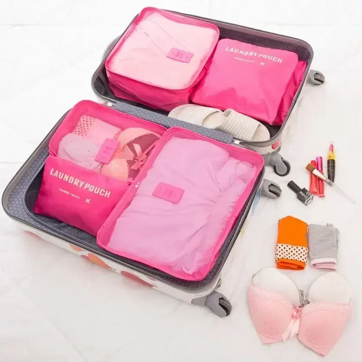 Cubes de rangement 6 pièces étanches pour valise de voyage – organisateurs de bagages