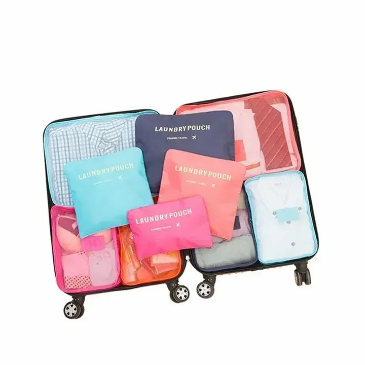 Cubes de rangement 6 pièces étanches pour valise de voyage – organisateurs de bagages