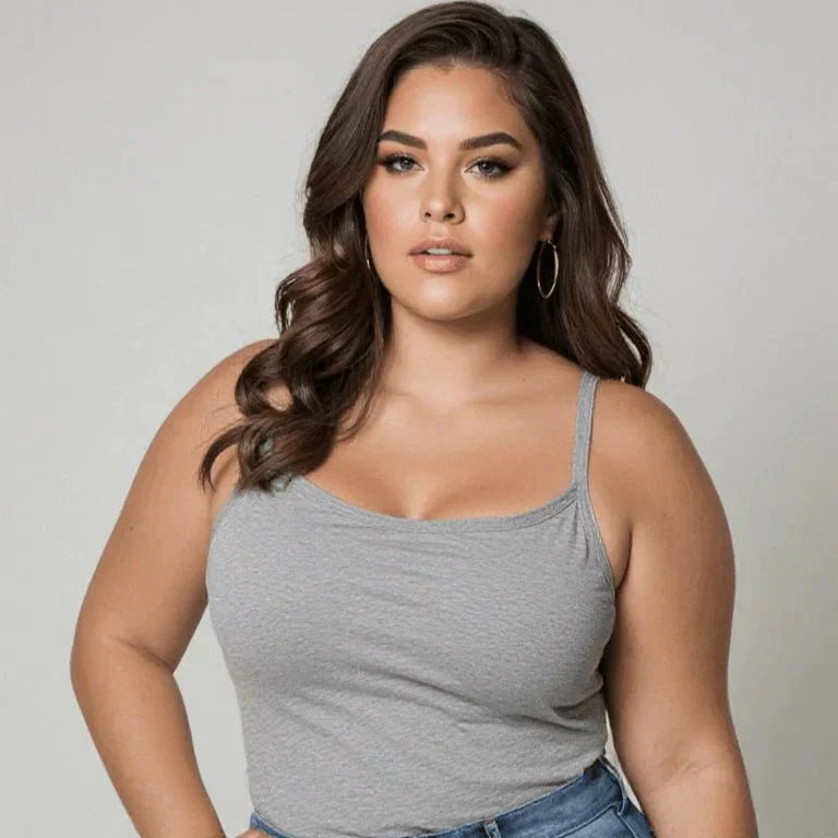 Débardeur femme avec soutien-gorge intégré en coton léger pour l'été respirant