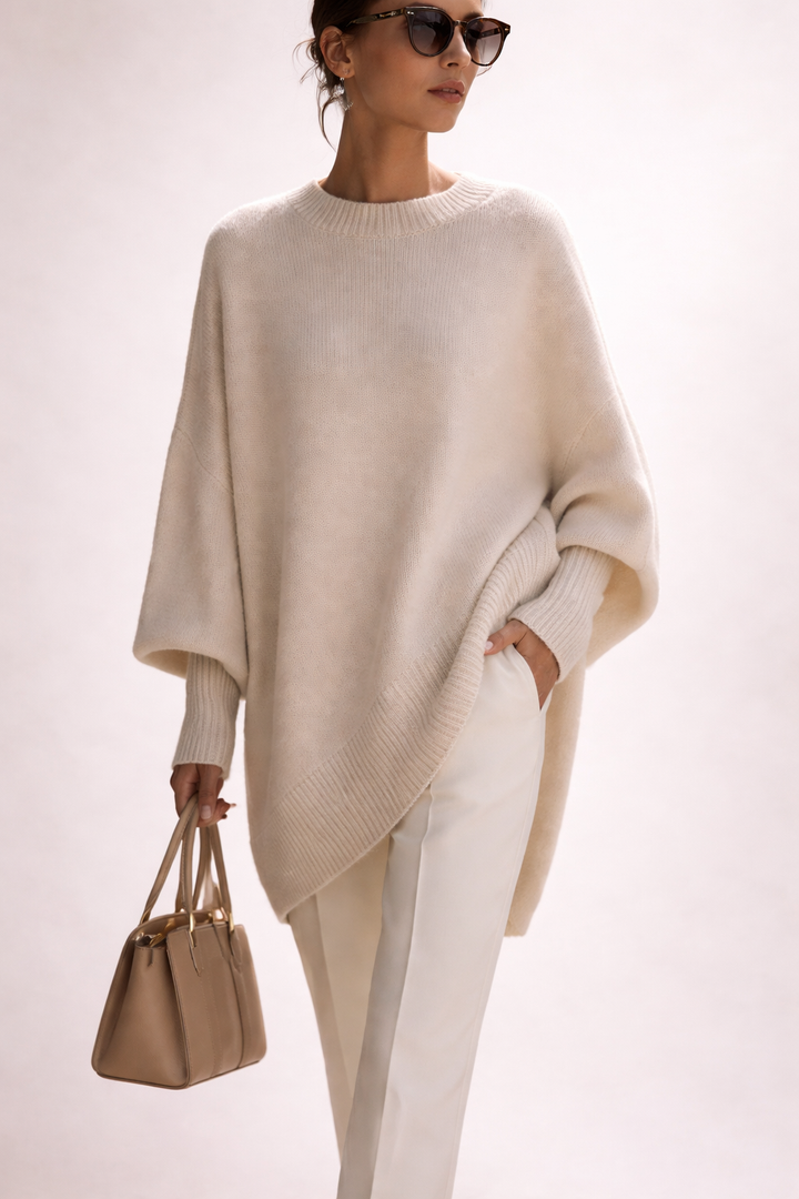 Pull femme en maille élégant pour l'automne, coupe classique pour les jours plus frais