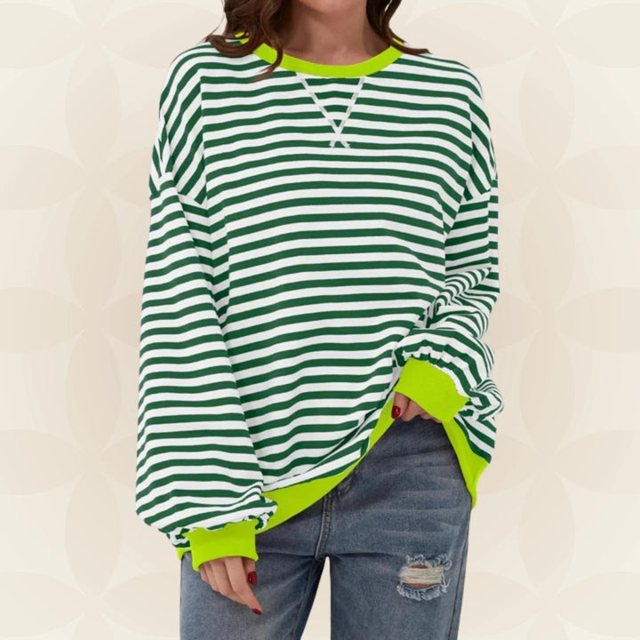Pull femme oversize en maille pour l'automne, coupe ample et casual au quotidien