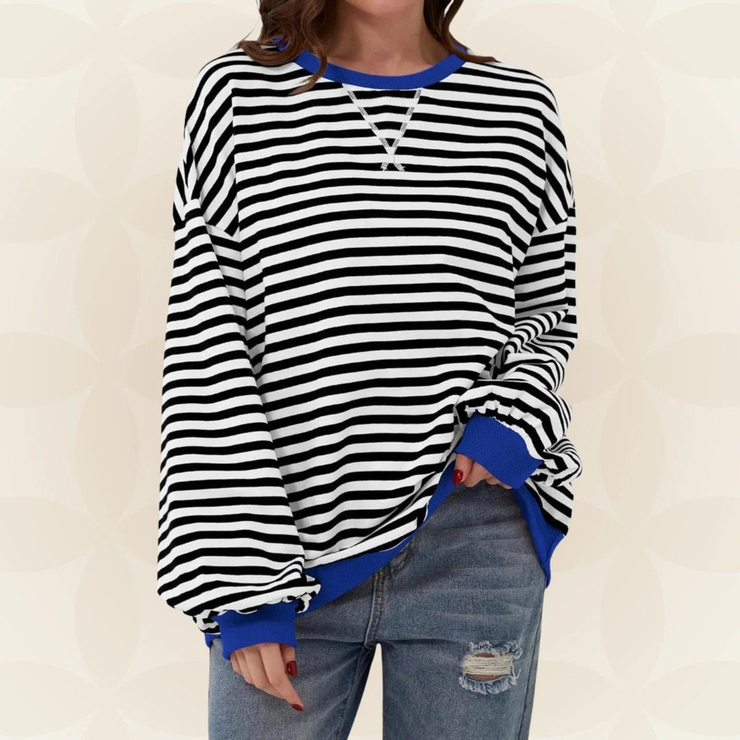 Pull femme oversize en maille pour l'automne, coupe ample et casual au quotidien