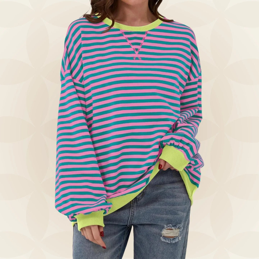 Pull femme oversize en maille pour l'automne, coupe ample et casual au quotidien