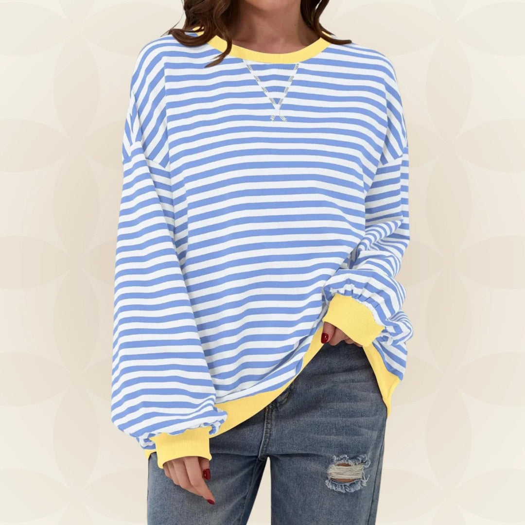 Pull femme oversize en maille pour l'automne, coupe ample et casual au quotidien