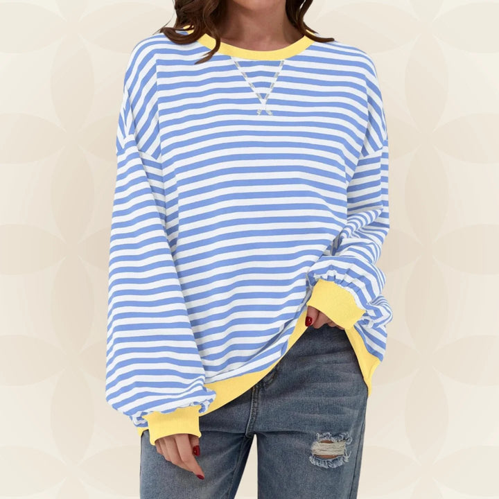 Pull femme oversize en maille pour l'automne, coupe ample et casual au quotidien