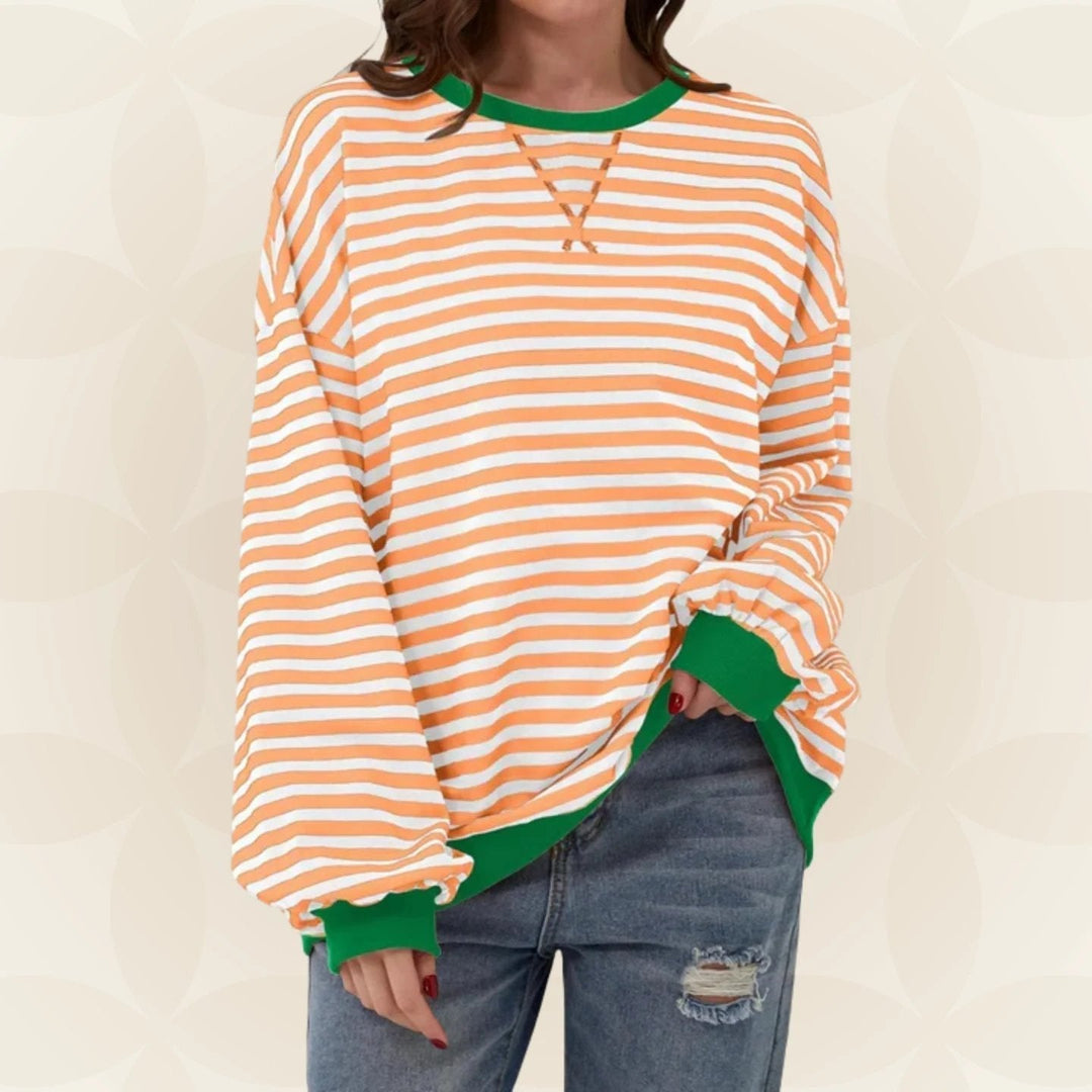 Pull femme oversize en maille pour l'automne, coupe ample et casual au quotidien