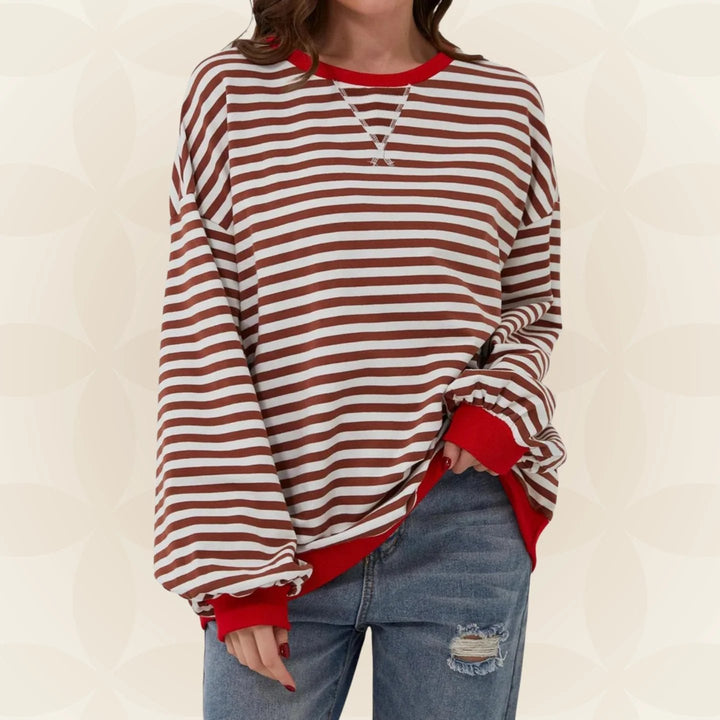 Pull femme oversize en maille pour l'automne, coupe ample et casual au quotidien