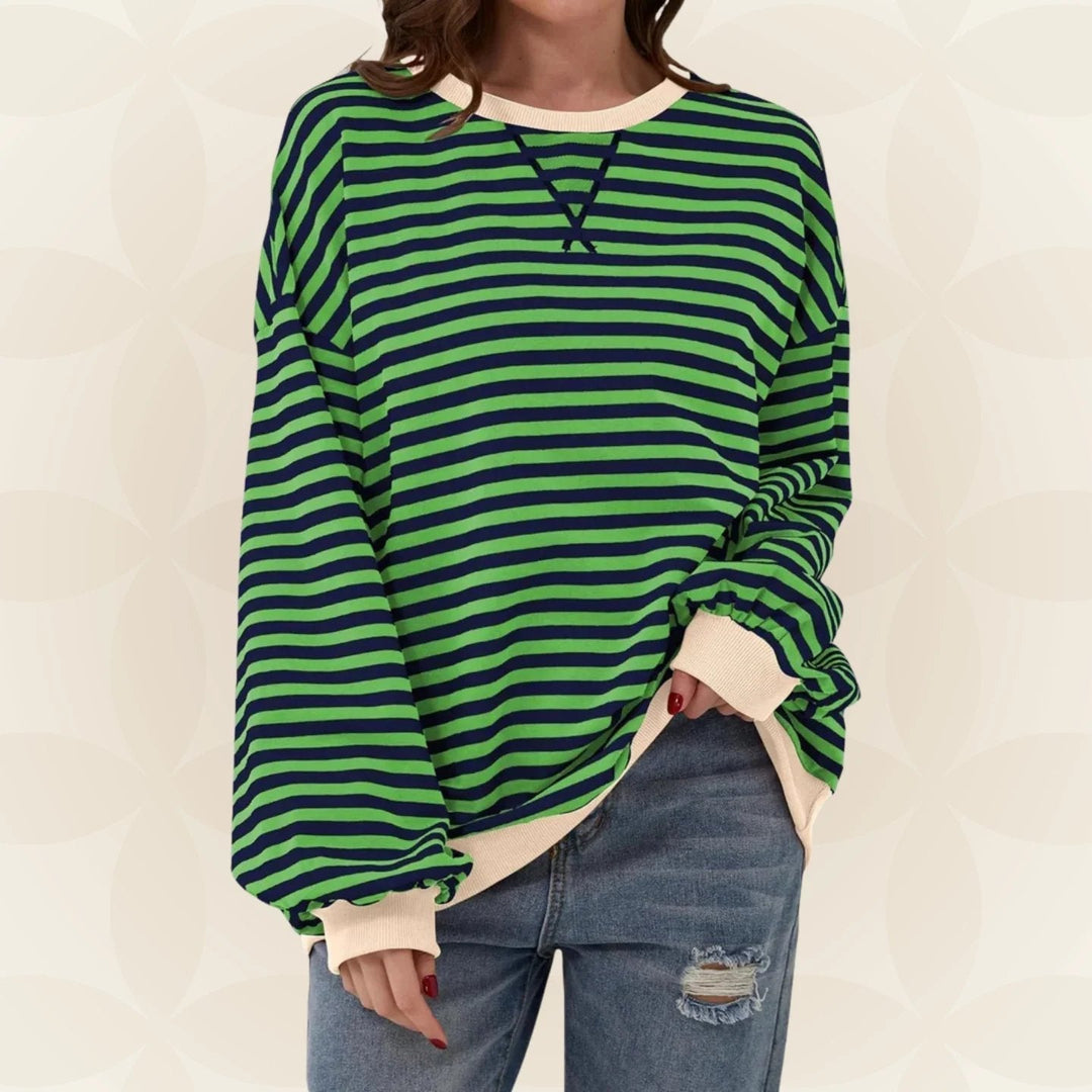 Pull femme oversize en maille pour l'automne, coupe ample et casual au quotidien