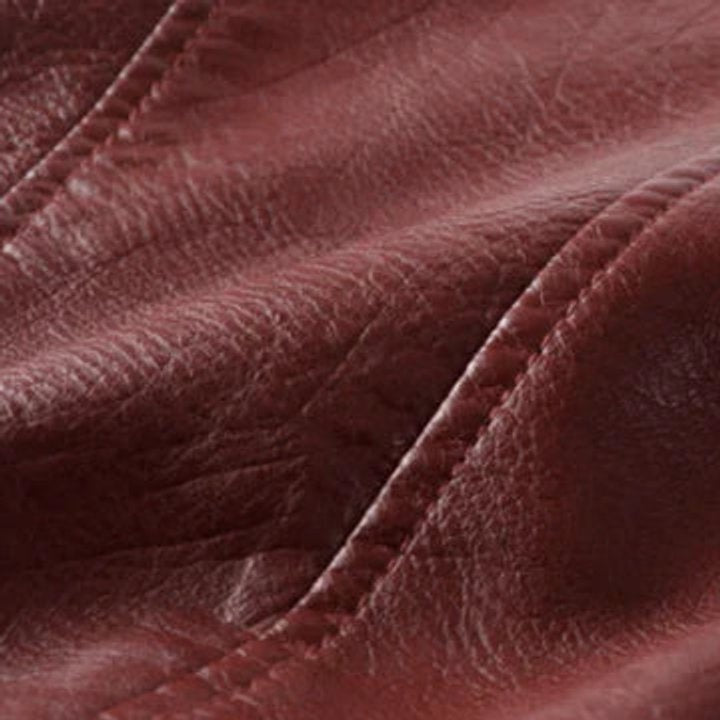 Giacca perfecto da donna in similpelle con cintura, per l’autunno
