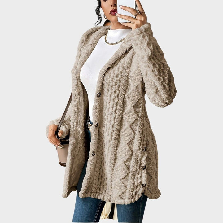 Veste polaire femme oversize à capuche, chaude pour l’automne