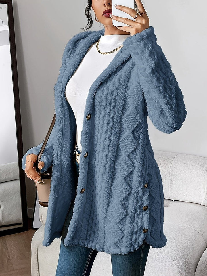 Veste polaire femme oversize à capuche, chaude pour l’automne