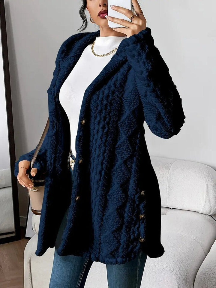 Veste polaire femme oversize à capuche, chaude pour l’automne