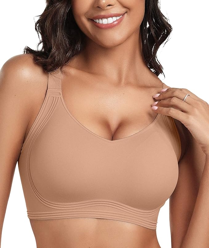 Soutien-gorge push-up sans couture en gel, en polyamide et élasthanne, sans armature, été