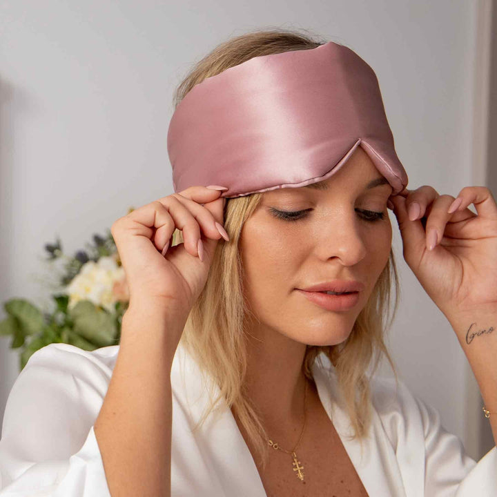 Masque de sommeil en soie 22 mommes, réglable et respirant, pour le voyage et la maison, été 2026