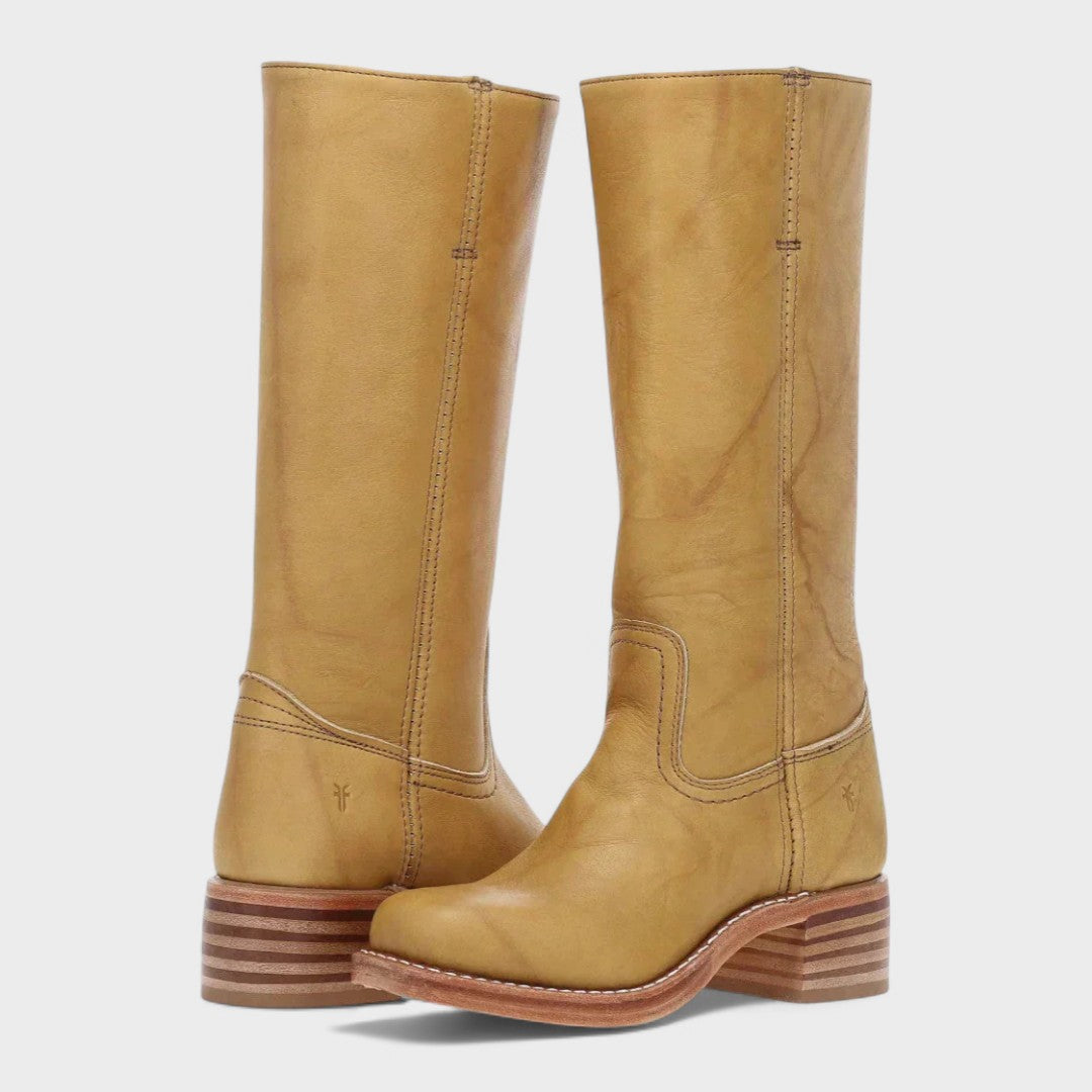 Bottes d’officier pour femme en cuir, hautes jusqu’aux genoux, pour l’automne