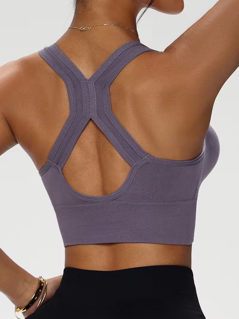Soutien-gorge de sport à fermeture éclair frontale, push-up, sans armatures, en polyamide, pour un usage quotidien, été 2026