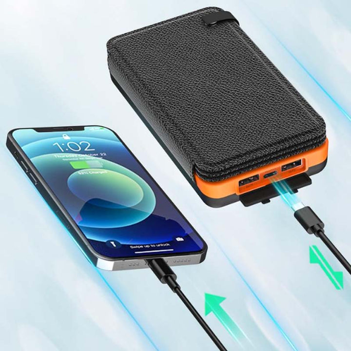 Solar Powerbank for Charging Phone, 25000 mAh, for Camping and Travel