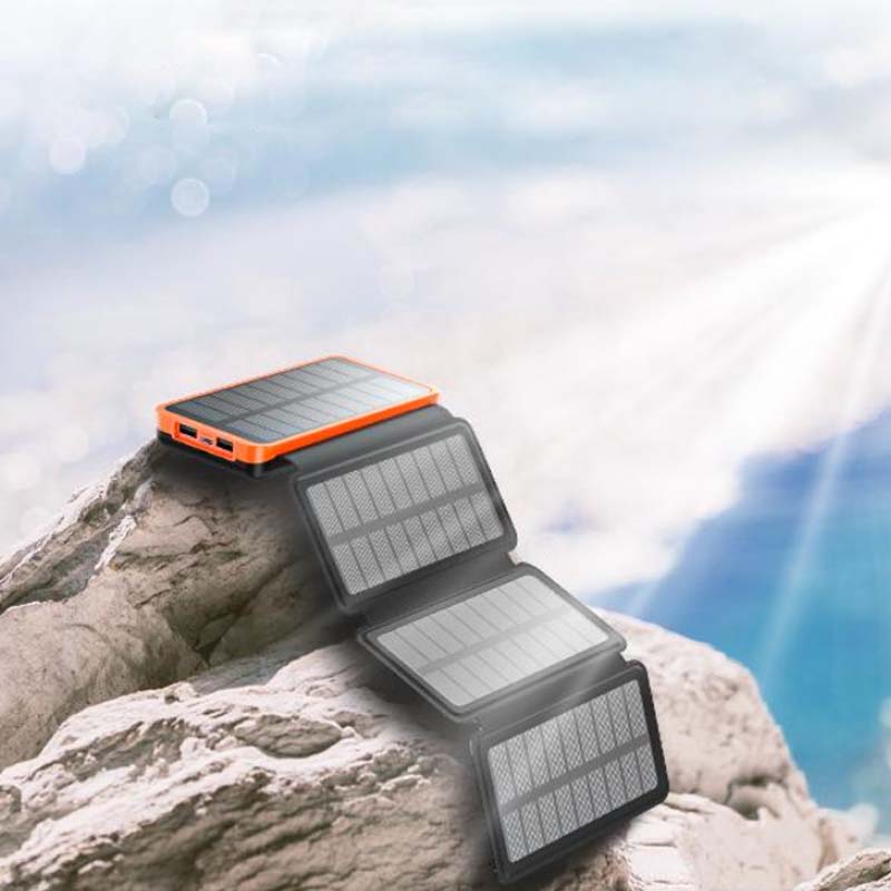 Solar Powerbank for Charging Phone, 25000 mAh, for Camping and Travel