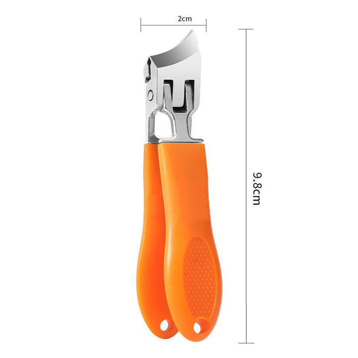 Tagliaunghie largo antiscivolo in acciaio inox per unghie spesse