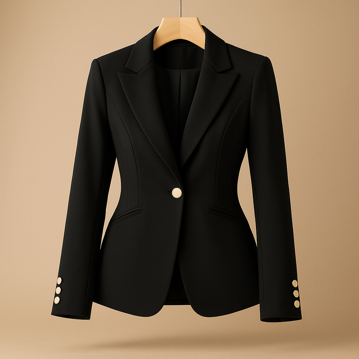 Blazer femme cintré en coton léger coupe élégante pour la saison automnale