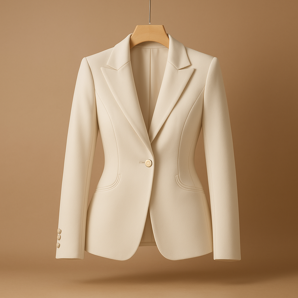 Blazer femme cintré en coton léger coupe élégante pour la saison automnale