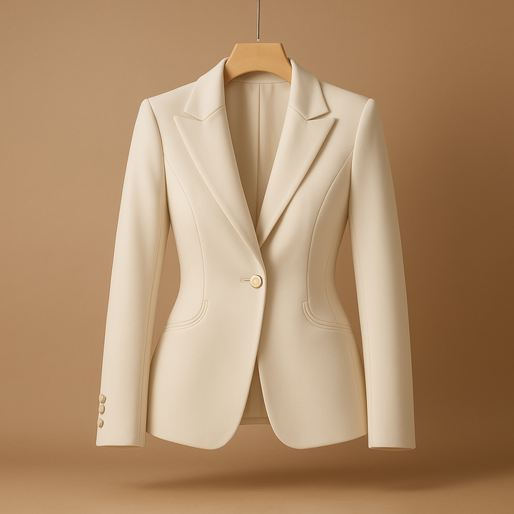 Blazer femme cintré en coton léger coupe élégante pour la saison automnale