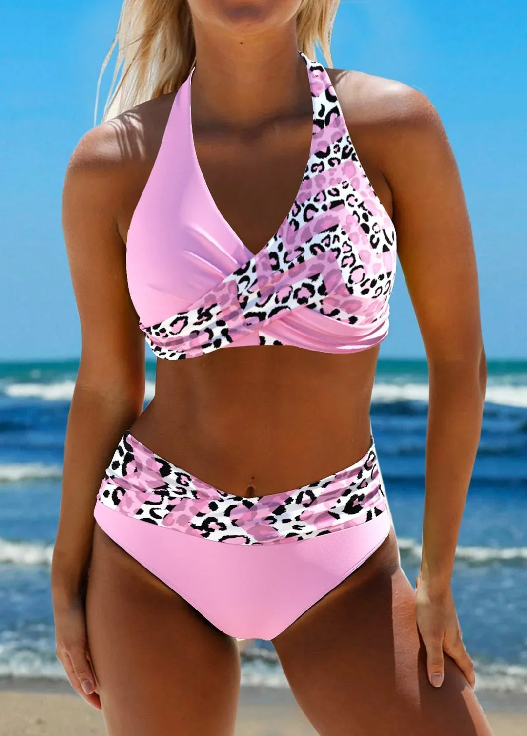 Elnora - Bikini Kris-Cross stylé pour un look de plage branché