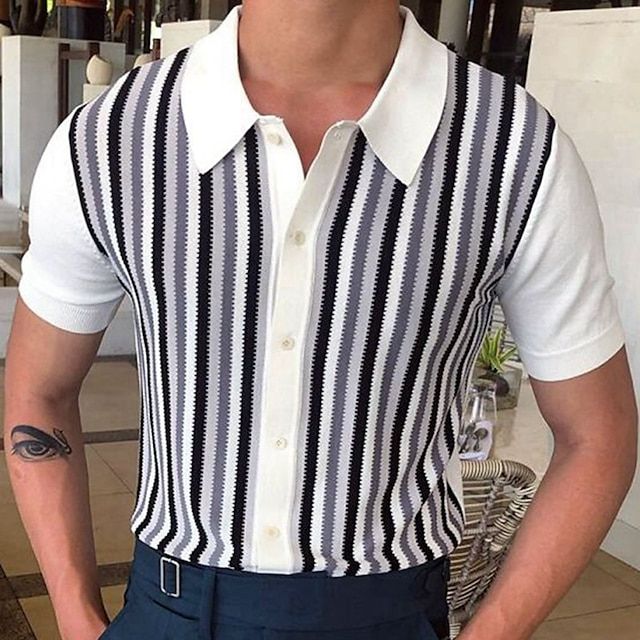 Tricou polo cu dungi pentru vară - Lijon