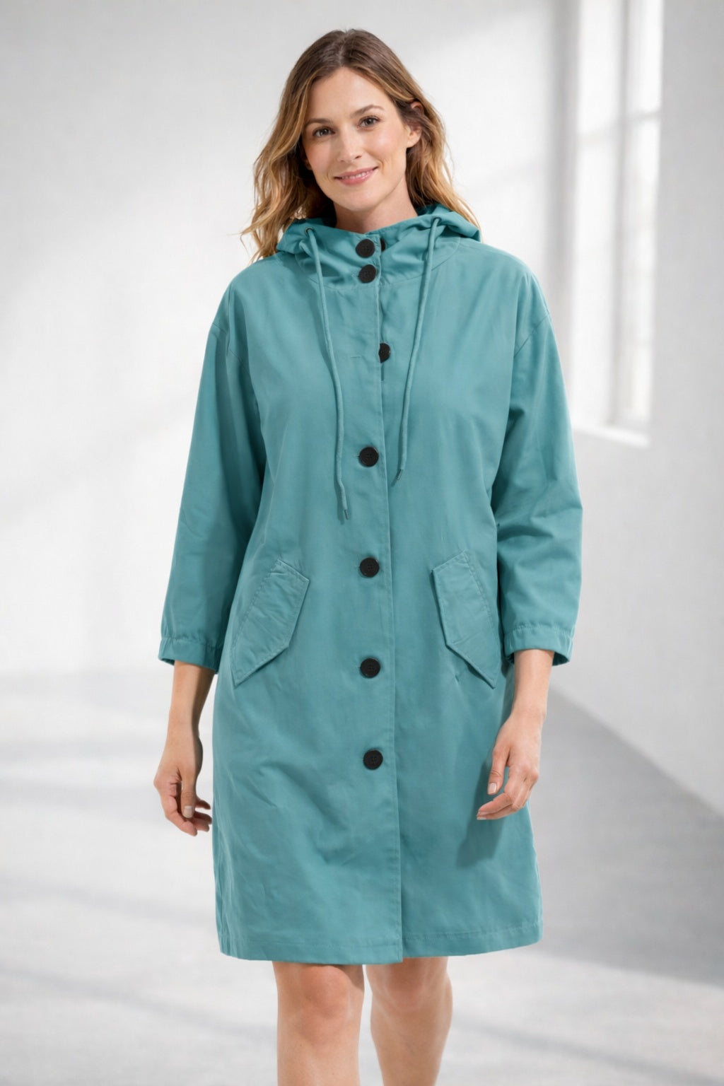 Veste légère de mi-saison pour femme en coton, à capuche, pour l’automne